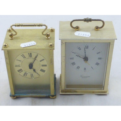 80 - Two Quartz Carriage clocks