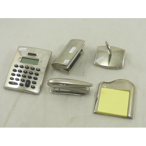 86 - Silver Plated Desk Set