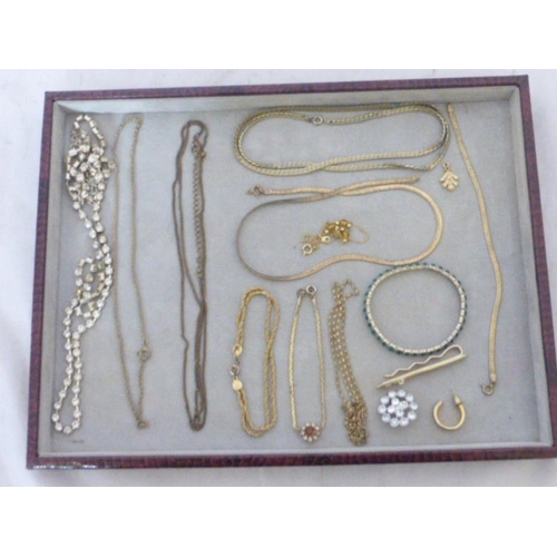 92 - Mixed tray of Jewellery Including Silver