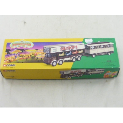 100 - Corgi 24801 Leyland Dodgem Truck & Caravan Set, Silcocks in 1:50 Scale, complete with Certificates a... 