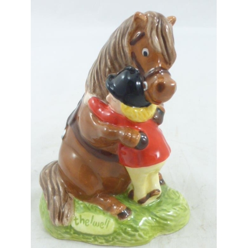 122 - John Beswick Thelwell Boxed horse and child figure