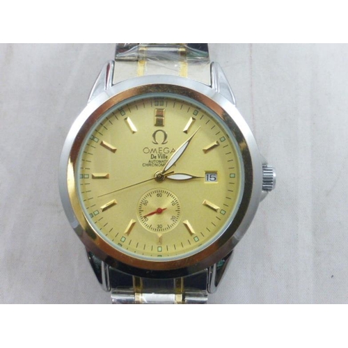 129 - Omega De Vile Automatic Chronometer complete with Case (Replica)