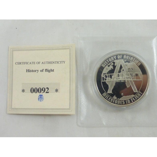 55 - Supermarine Spitfire History of Aviation Commemorative Coin complete with Certificate