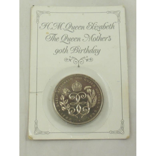 76 - Royal Mint H.M. Queen Elizabeth The Queen Mother's 90th Birthday £5 Commemorative Coin