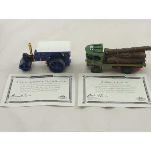 148 - Two Boxed Matchbox Collectors Vehicles from the Steam Powered Vehicle's Collection complete with Cer... 