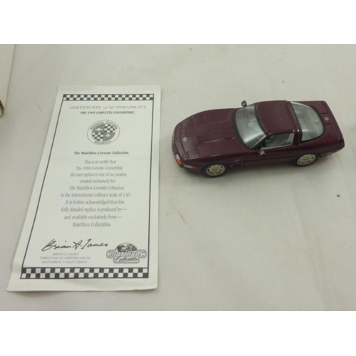 158 - Two Boxed Matchbox Collectors Vehicles from The Corvette Collection including Certificates