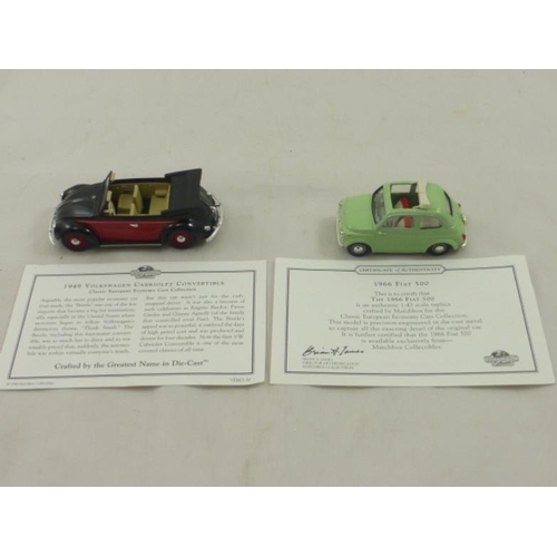 182 - Two Boxed Matchbox Die-Cast Vehicles from the Classic European Collection including Certificates