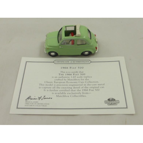 182 - Two Boxed Matchbox Die-Cast Vehicles from the Classic European Collection including Certificates