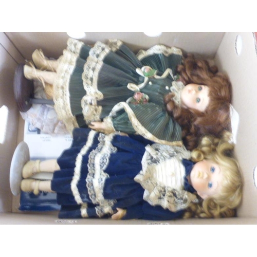 218 - Collection of eight dolls to include porcelain