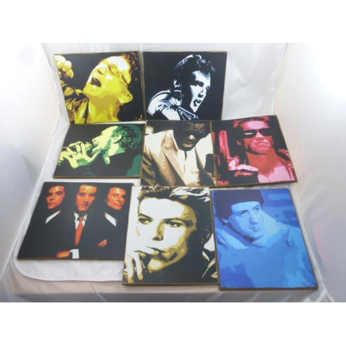 243 - Collection of Fifteen pop art wall plaques to include Elvis Presley, Muhammad Ali and other