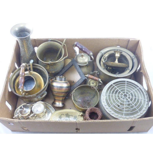 282 - Large Collection of Vintage Brass ware Including Vases, Tea Pots, Picture Frames and Lots More