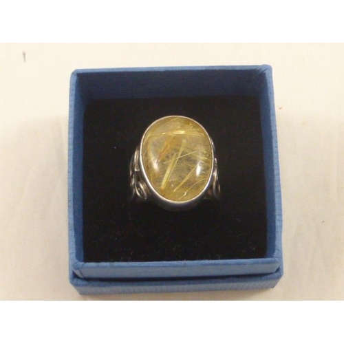 155 - Silver 925 Ring complete with Presentation Box (Size Q)