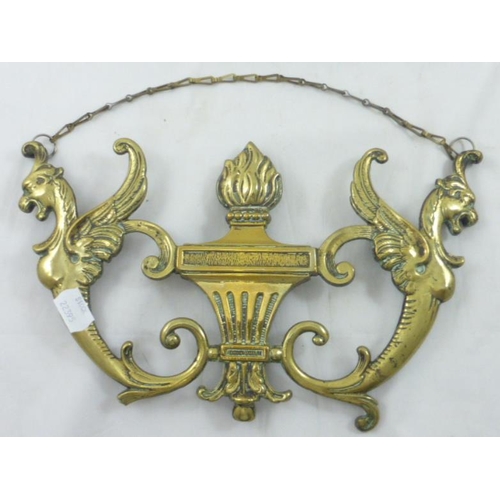 329 - Vintage Brass Wall Hanging Decoration