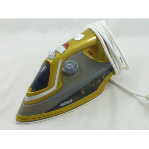 32 - Pheonix Gold Ceramic Coated Steam Iron (Working)