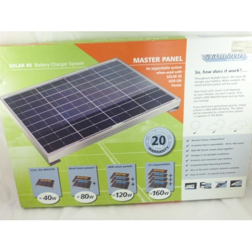 63 - New Solar 40 Master Panel Battery Charger System (Vision Plus)