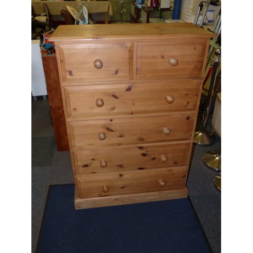 57 - Large Pine drawer unit two over four drawers