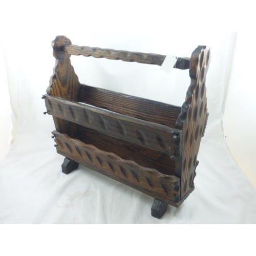 5 - Jacobean Style Magazine Rack and Contemporary CD Rack