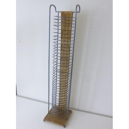 26 - Rattan and Metal CD Rack (82cm)