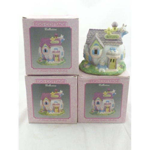 91 - Three Boxed Ornaments from The Egg Cottage Collection