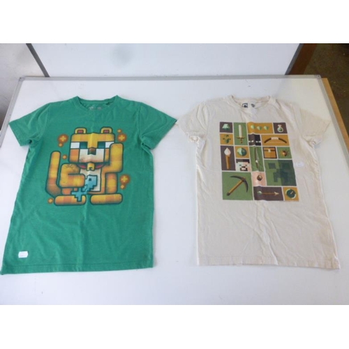 96 - Two Official Jinx Minecraft T Shirts (Age 12)