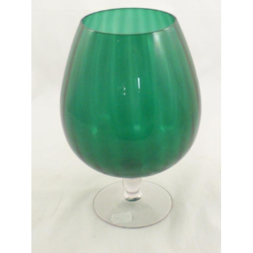 113 - Large Green Brandy Glass