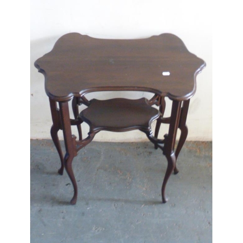 133 - Dark Wooden Six Legged Table