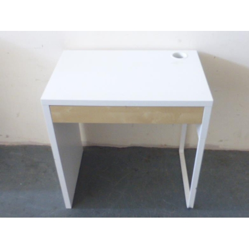 134 - Single white Desk complete with Drawer