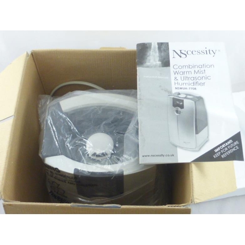 136 - NScessity Essentials Combination Warm Mist & Ultrasonic Humidifier (Boxed)