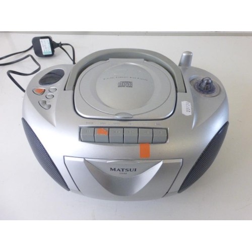 138 - Matsui CD, Radio and Tape Deck (Working)