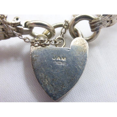 175 - Silver Chain Link Locket Bracelet complete with Presentation Box