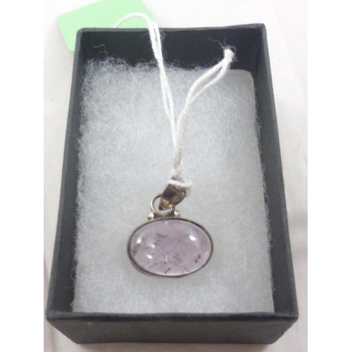 186 - Vintage Silver Amethyst Pendant