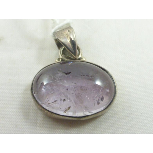 186 - Vintage Silver Amethyst Pendant