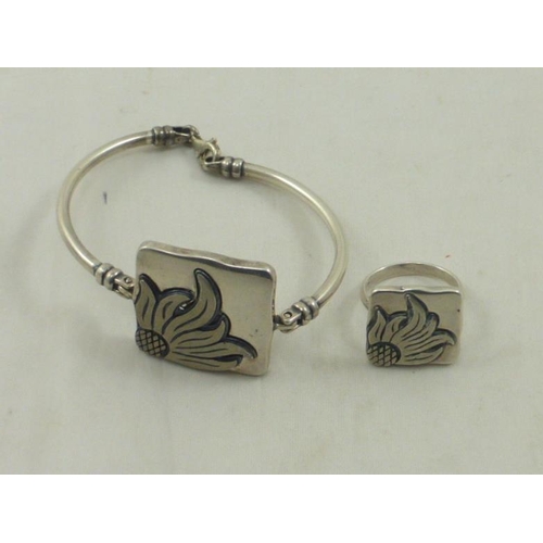 199 - 925 Silver Designer Bracelet and Ring