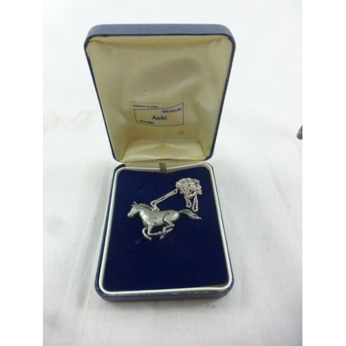 205 - Horse Pendant on Silver Chain with Presentation Box