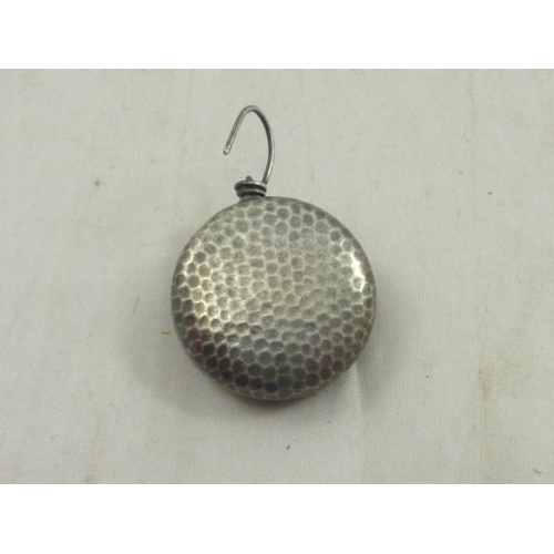 208 - Vintage Silver Brooch with Retractible Chain