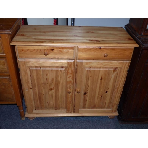 129 - Pine Cupboard with Two Drawers