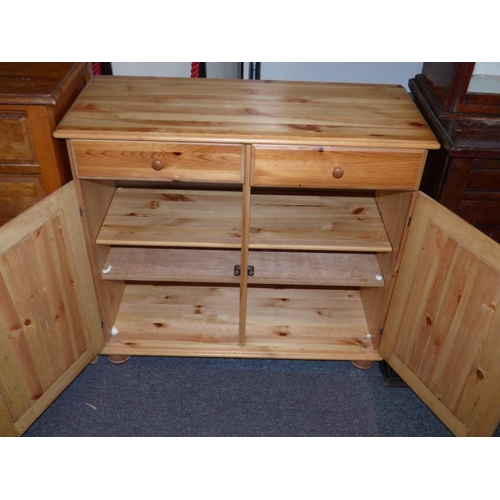 129 - Pine Cupboard with Two Drawers