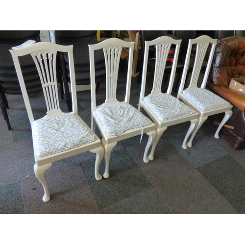 167 - Four White Painted Dining Chairs