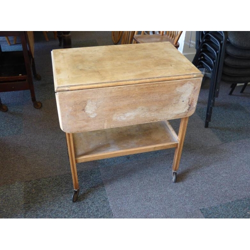 60 - Vintage Wheeled Drop Leaf Trolley/Table