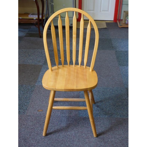 67 - Pine Dining Room Table with Four Spindle Back Chairs