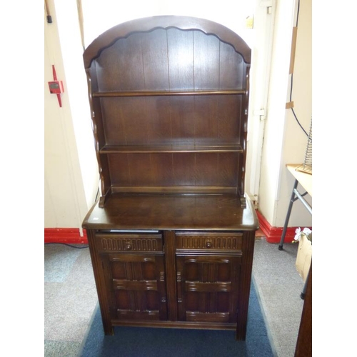 68 - Vintage Dark Wood Welsh Dresser