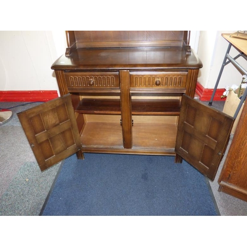 68 - Vintage Dark Wood Welsh Dresser