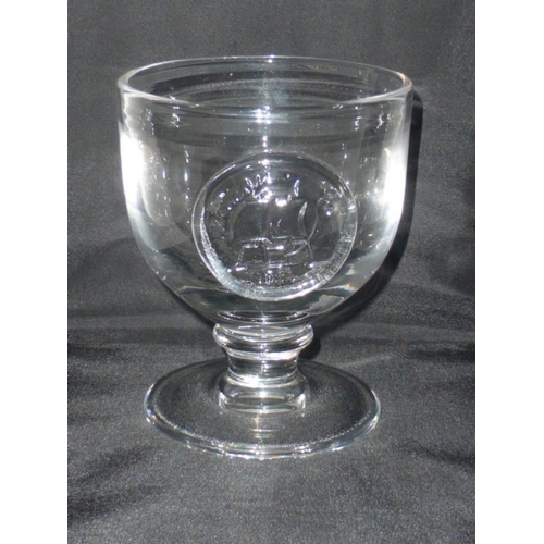 213 - Wedgwood Limited Edition Glass Mayflower Goblet complete with Presentation Box (581 of 2000)