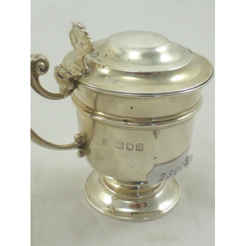 216 - Holland and Aldwinckle Silver Hallmarked Condiment Pot with Silver Spoon together with Elkington & C... 