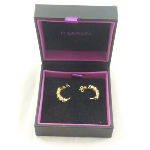 218 - Silver Earrings with Multi Stone Decoration in Presentation Box