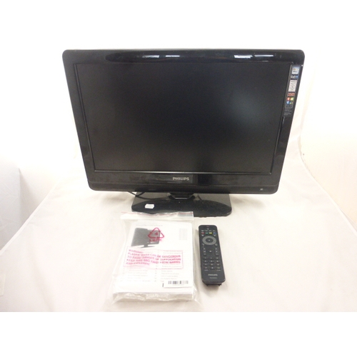 144 - Philips 22 inch HD LCD TV with Remote. Good working order.