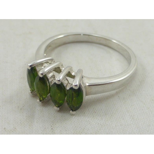 232 - Limited Edition Sterling Silver Chrome Diopside Ring Complete with Certificate of Authenticity