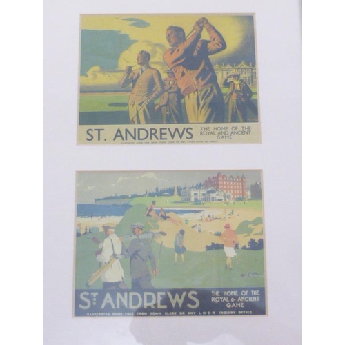 404 - Framed and Glazed Print of St Andrew's and Other Golf Themed Print