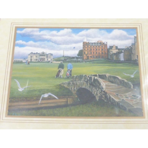 404 - Framed and Glazed Print of St Andrew's and Other Golf Themed Print