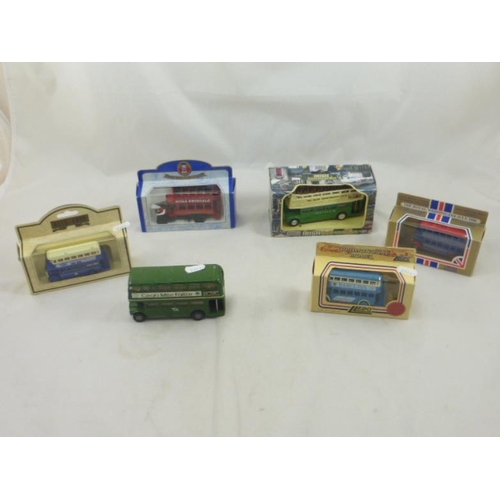 420 - Six assorted model buses and other